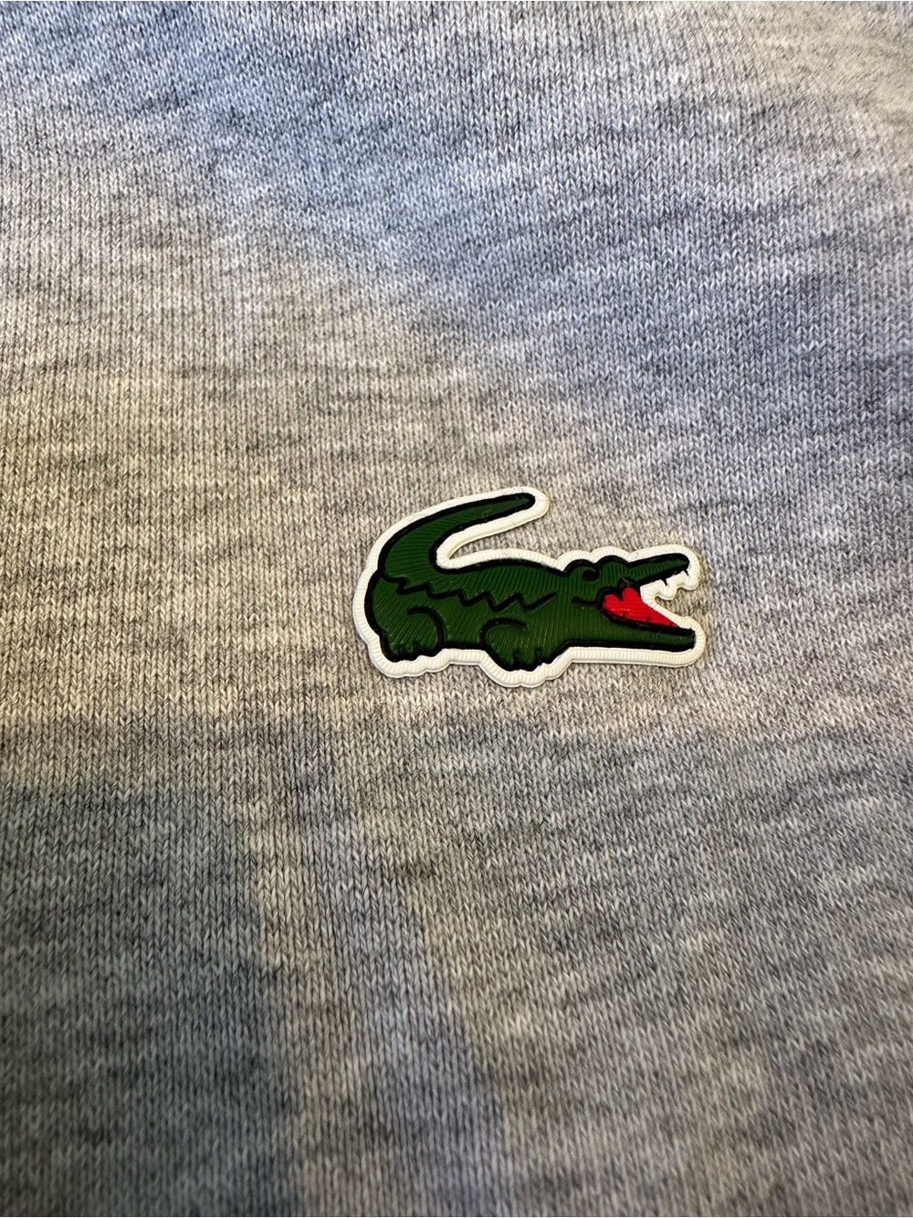 Lacoste Women’s Medium Light Grey Hooded Zip Jacket with Embroidered Croc - Picture 2 of 8